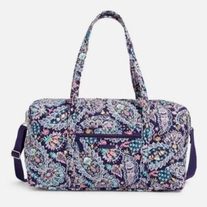 NWT Vera Bradley Lot of 2 Lay Flat Travel Duffel & Mask FRENCH PAISLEY